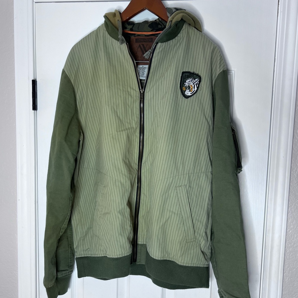 ATWATER Green Hooded Men's Jacket -XL Like New
